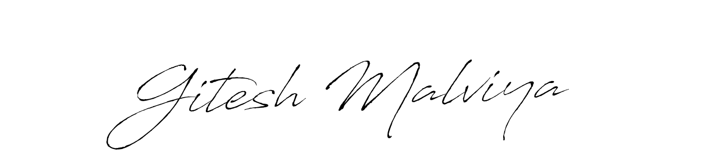 Create a beautiful signature design for name Gitesh Malviya. With this signature (Antro_Vectra) fonts, you can make a handwritten signature for free. Gitesh Malviya signature style 6 images and pictures png