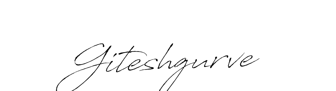 Create a beautiful signature design for name Giteshgurve. With this signature (Antro_Vectra) fonts, you can make a handwritten signature for free. Giteshgurve signature style 6 images and pictures png