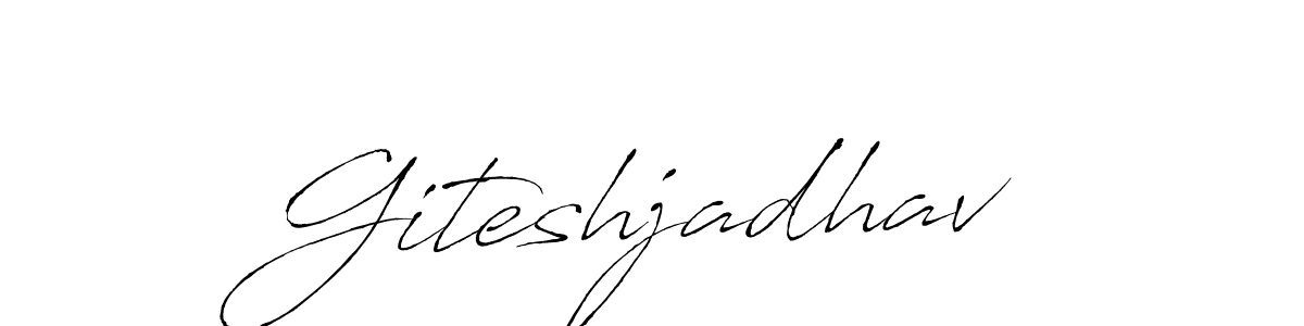 The best way (Antro_Vectra) to make a short signature is to pick only two or three words in your name. The name Giteshjadhav include a total of six letters. For converting this name. Giteshjadhav signature style 6 images and pictures png