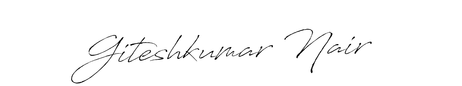 Make a beautiful signature design for name Giteshkumar Nair. Use this online signature maker to create a handwritten signature for free. Giteshkumar Nair signature style 6 images and pictures png