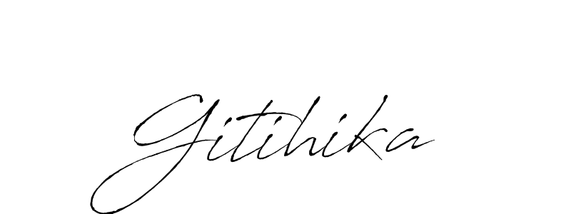 Gitihika stylish signature style. Best Handwritten Sign (Antro_Vectra) for my name. Handwritten Signature Collection Ideas for my name Gitihika. Gitihika signature style 6 images and pictures png