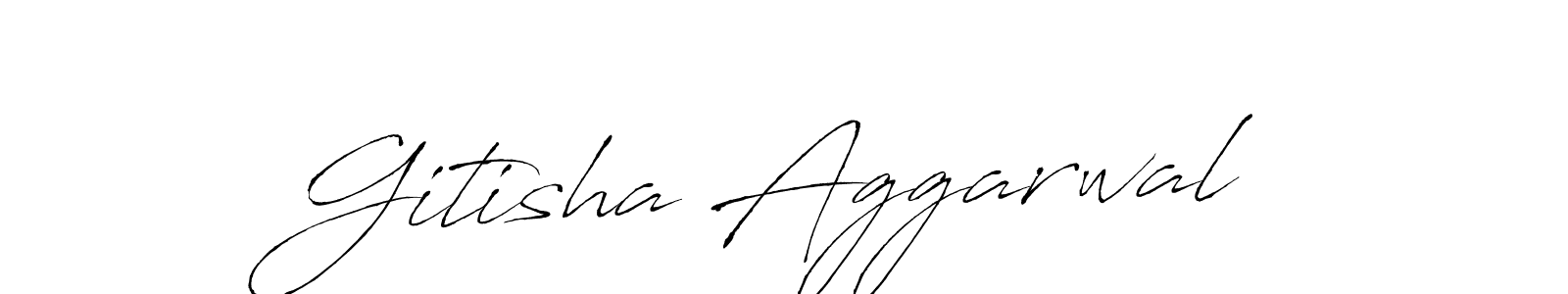 Create a beautiful signature design for name Gitisha Aggarwal. With this signature (Antro_Vectra) fonts, you can make a handwritten signature for free. Gitisha Aggarwal signature style 6 images and pictures png