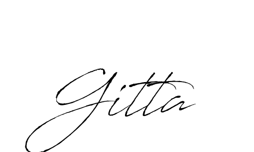 How to make Gitta signature? Antro_Vectra is a professional autograph style. Create handwritten signature for Gitta name. Gitta signature style 6 images and pictures png