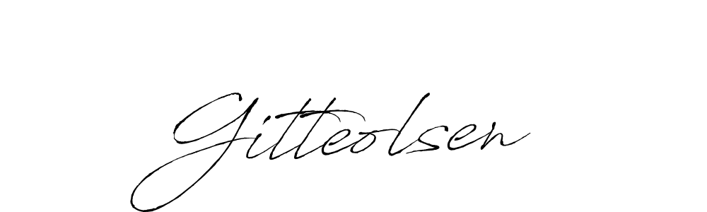 Design your own signature with our free online signature maker. With this signature software, you can create a handwritten (Antro_Vectra) signature for name Gitteolsen. Gitteolsen signature style 6 images and pictures png