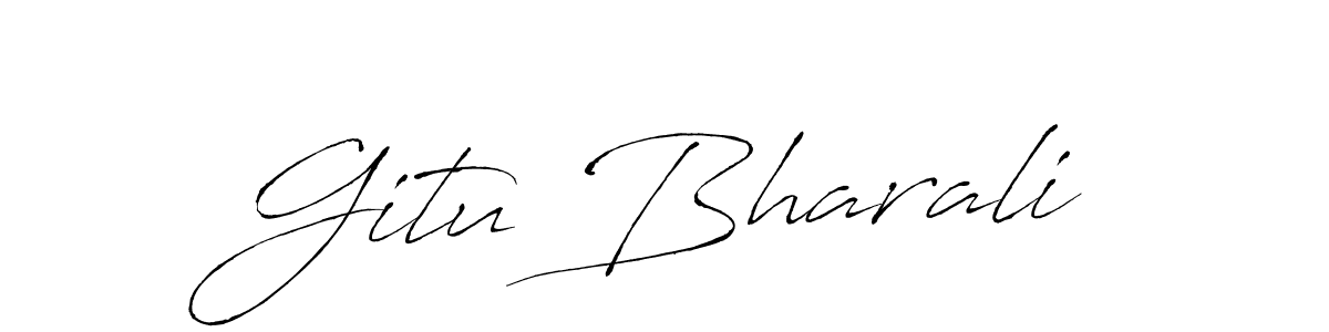 You should practise on your own different ways (Antro_Vectra) to write your name (Gitu Bharali) in signature. don't let someone else do it for you. Gitu Bharali signature style 6 images and pictures png