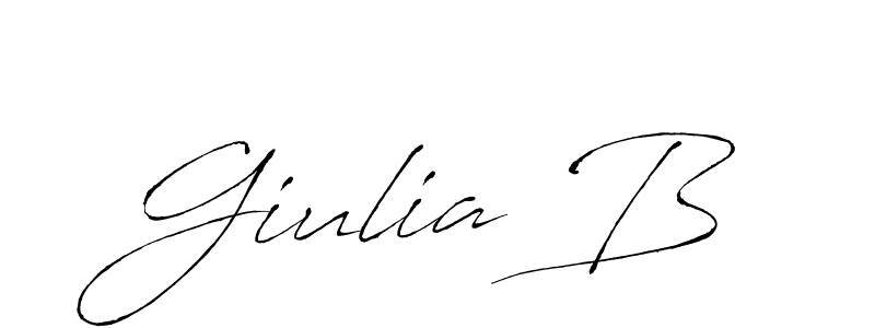Design your own signature with our free online signature maker. With this signature software, you can create a handwritten (Antro_Vectra) signature for name Giulia B. Giulia B signature style 6 images and pictures png