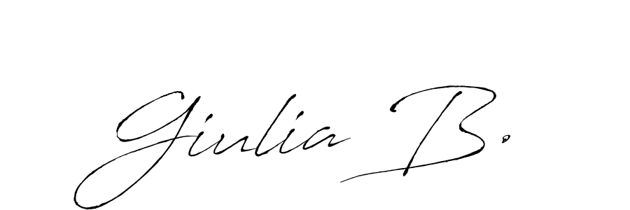 Create a beautiful signature design for name Giulia B.. With this signature (Antro_Vectra) fonts, you can make a handwritten signature for free. Giulia B. signature style 6 images and pictures png