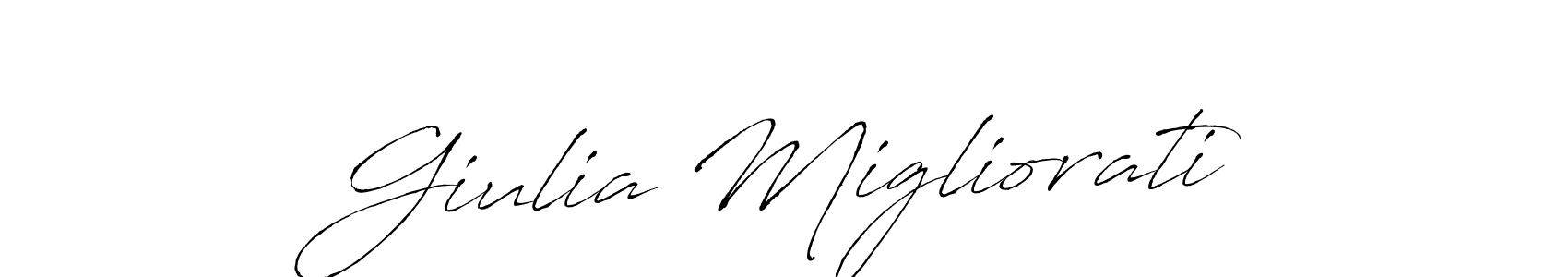Similarly Antro_Vectra is the best handwritten signature design. Signature creator online .You can use it as an online autograph creator for name Giulia Migliorati. Giulia Migliorati signature style 6 images and pictures png