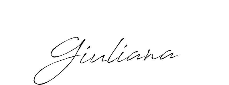 Make a beautiful signature design for name Giuliana. With this signature (Antro_Vectra) style, you can create a handwritten signature for free. Giuliana signature style 6 images and pictures png