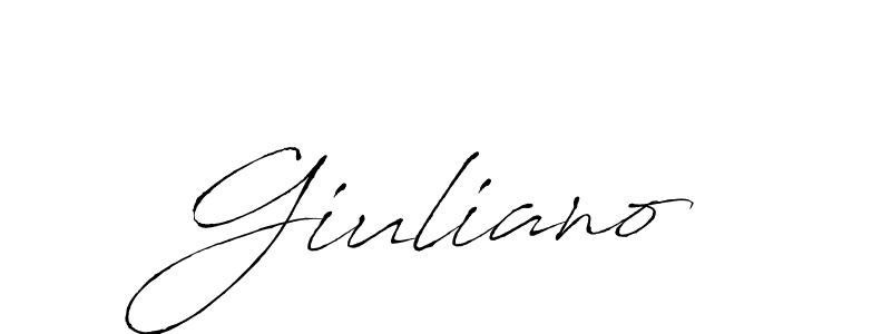 Use a signature maker to create a handwritten signature online. With this signature software, you can design (Antro_Vectra) your own signature for name Giuliano. Giuliano signature style 6 images and pictures png