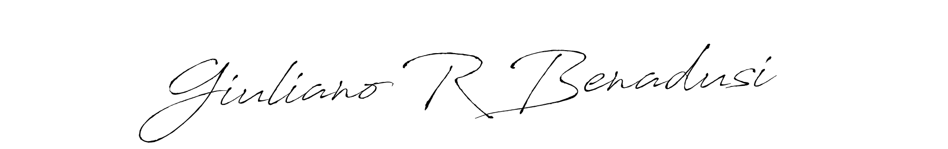 It looks lik you need a new signature style for name Giuliano R Benadusi. Design unique handwritten (Antro_Vectra) signature with our free signature maker in just a few clicks. Giuliano R Benadusi signature style 6 images and pictures png