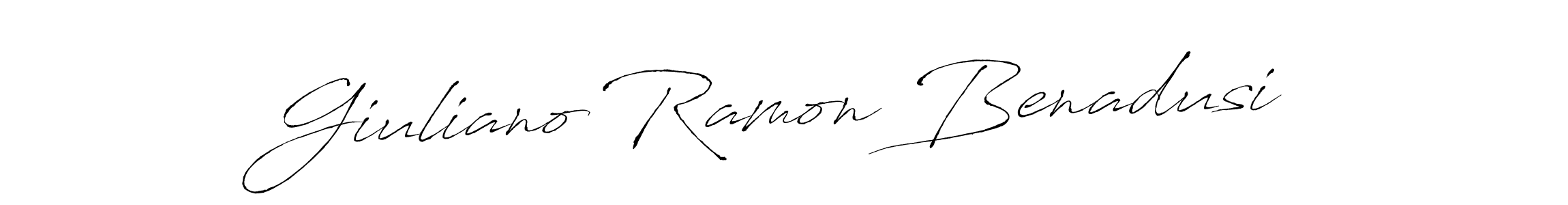 How to make Giuliano Ramon Benadusi signature? Antro_Vectra is a professional autograph style. Create handwritten signature for Giuliano Ramon Benadusi name. Giuliano Ramon Benadusi signature style 6 images and pictures png