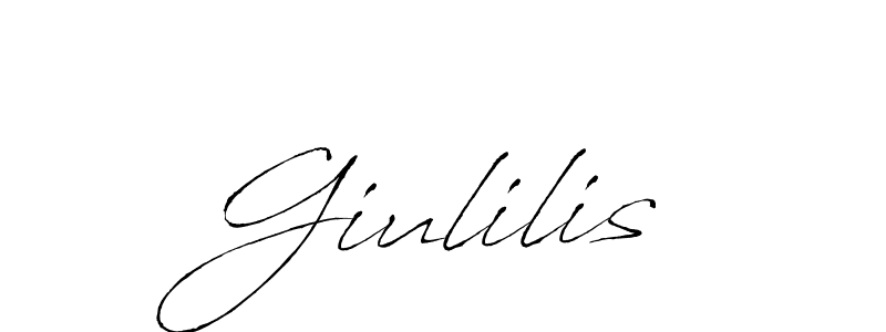 Create a beautiful signature design for name Giulilis. With this signature (Antro_Vectra) fonts, you can make a handwritten signature for free. Giulilis signature style 6 images and pictures png