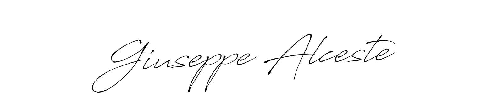 Create a beautiful signature design for name Giuseppe Alceste. With this signature (Antro_Vectra) fonts, you can make a handwritten signature for free. Giuseppe Alceste signature style 6 images and pictures png