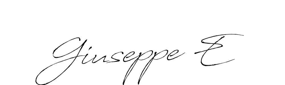 Make a beautiful signature design for name Giuseppe E. With this signature (Antro_Vectra) style, you can create a handwritten signature for free. Giuseppe E signature style 6 images and pictures png
