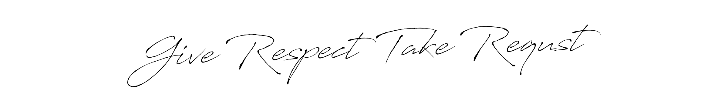 Similarly Antro_Vectra is the best handwritten signature design. Signature creator online .You can use it as an online autograph creator for name Give Respect Take Requst. Give Respect Take Requst signature style 6 images and pictures png