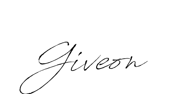 Make a beautiful signature design for name Giveon. With this signature (Antro_Vectra) style, you can create a handwritten signature for free. Giveon signature style 6 images and pictures png