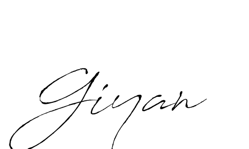 Use a signature maker to create a handwritten signature online. With this signature software, you can design (Antro_Vectra) your own signature for name Giyan. Giyan signature style 6 images and pictures png