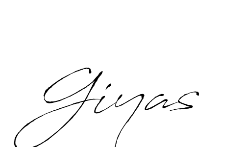 Use a signature maker to create a handwritten signature online. With this signature software, you can design (Antro_Vectra) your own signature for name Giyas. Giyas signature style 6 images and pictures png