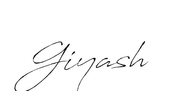 Make a beautiful signature design for name Giyash. With this signature (Antro_Vectra) style, you can create a handwritten signature for free. Giyash signature style 6 images and pictures png