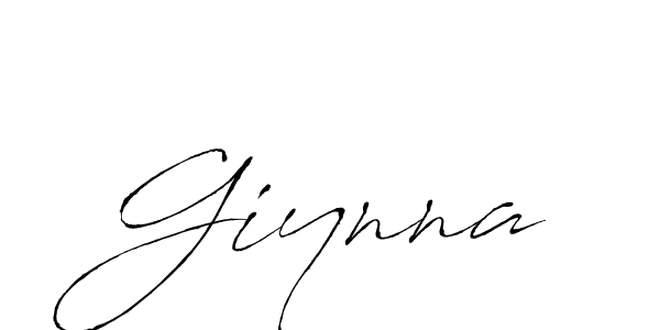 Use a signature maker to create a handwritten signature online. With this signature software, you can design (Antro_Vectra) your own signature for name Giynna. Giynna signature style 6 images and pictures png