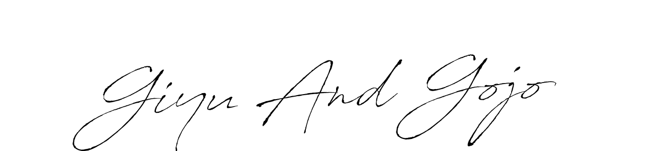 Design your own signature with our free online signature maker. With this signature software, you can create a handwritten (Antro_Vectra) signature for name Giyu And Gojo. Giyu And Gojo signature style 6 images and pictures png