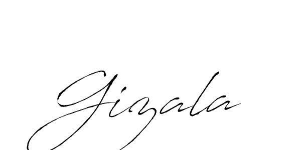 Make a beautiful signature design for name Gizala. With this signature (Antro_Vectra) style, you can create a handwritten signature for free. Gizala signature style 6 images and pictures png