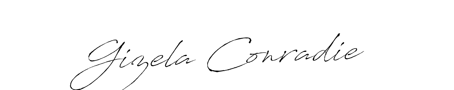 Make a beautiful signature design for name Gizela Conradie. With this signature (Antro_Vectra) style, you can create a handwritten signature for free. Gizela Conradie signature style 6 images and pictures png