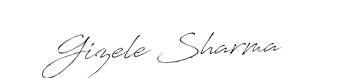 Similarly Antro_Vectra is the best handwritten signature design. Signature creator online .You can use it as an online autograph creator for name Gizele Sharma. Gizele Sharma signature style 6 images and pictures png