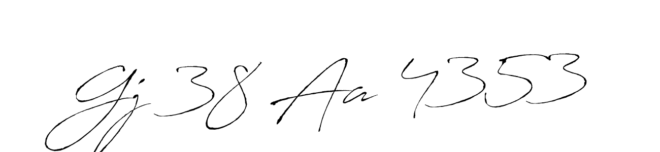How to make Gj 38 Aa 4353 signature? Antro_Vectra is a professional autograph style. Create handwritten signature for Gj 38 Aa 4353 name. Gj 38 Aa 4353 signature style 6 images and pictures png