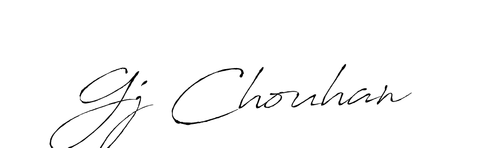 Also we have Gj Chouhan name is the best signature style. Create professional handwritten signature collection using Antro_Vectra autograph style. Gj Chouhan signature style 6 images and pictures png