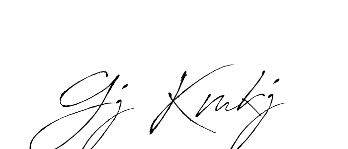 Make a beautiful signature design for name Gj Kmkj. With this signature (Antro_Vectra) style, you can create a handwritten signature for free. Gj Kmkj signature style 6 images and pictures png