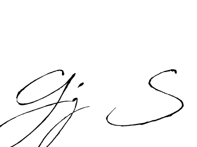 Create a beautiful signature design for name Gj S. With this signature (Antro_Vectra) fonts, you can make a handwritten signature for free. Gj S signature style 6 images and pictures png