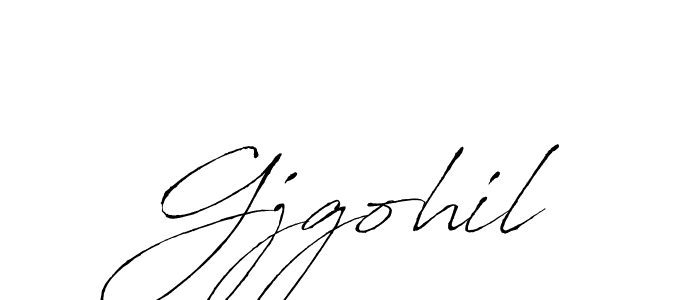 How to make Gjgohil name signature. Use Antro_Vectra style for creating short signs online. This is the latest handwritten sign. Gjgohil signature style 6 images and pictures png