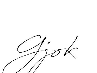 if you are searching for the best signature style for your name Gjok. so please give up your signature search. here we have designed multiple signature styles  using Antro_Vectra. Gjok signature style 6 images and pictures png