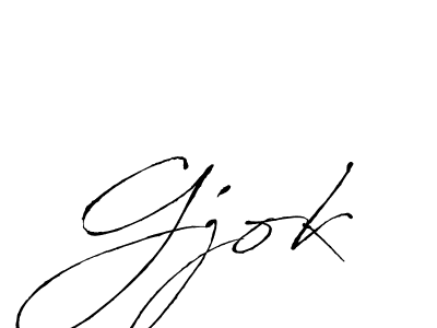 if you are searching for the best signature style for your name Gjok. so please give up your signature search. here we have designed multiple signature styles  using Antro_Vectra. Gjok signature style 6 images and pictures png