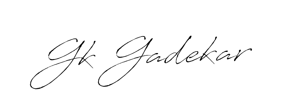 How to make Gk Gadekar signature? Antro_Vectra is a professional autograph style. Create handwritten signature for Gk Gadekar name. Gk Gadekar signature style 6 images and pictures png