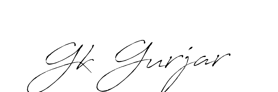 Design your own signature with our free online signature maker. With this signature software, you can create a handwritten (Antro_Vectra) signature for name Gk Gurjar. Gk Gurjar signature style 6 images and pictures png