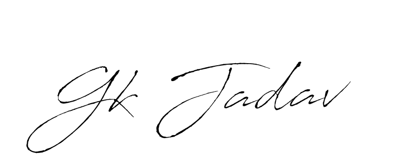 Also we have Gk Jadav name is the best signature style. Create professional handwritten signature collection using Antro_Vectra autograph style. Gk Jadav signature style 6 images and pictures png