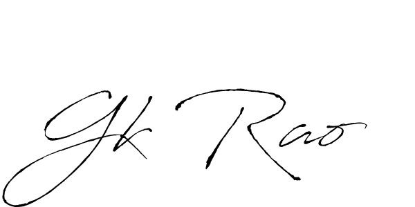 How to make Gk Rao name signature. Use Antro_Vectra style for creating short signs online. This is the latest handwritten sign. Gk Rao signature style 6 images and pictures png