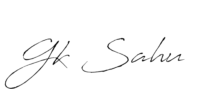 Use a signature maker to create a handwritten signature online. With this signature software, you can design (Antro_Vectra) your own signature for name Gk Sahu. Gk Sahu signature style 6 images and pictures png