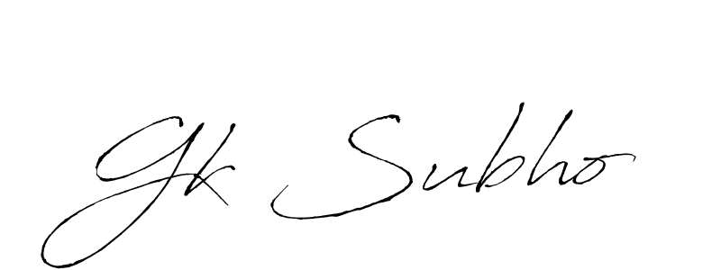 Make a beautiful signature design for name Gk Subho. Use this online signature maker to create a handwritten signature for free. Gk Subho signature style 6 images and pictures png
