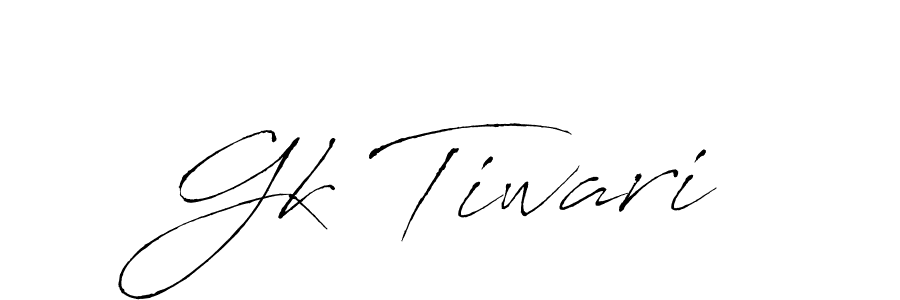 Gk Tiwari stylish signature style. Best Handwritten Sign (Antro_Vectra) for my name. Handwritten Signature Collection Ideas for my name Gk Tiwari. Gk Tiwari signature style 6 images and pictures png