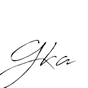 Make a beautiful signature design for name Gka. With this signature (Antro_Vectra) style, you can create a handwritten signature for free. Gka signature style 6 images and pictures png