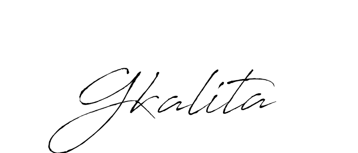 Make a beautiful signature design for name Gkalita. With this signature (Antro_Vectra) style, you can create a handwritten signature for free. Gkalita signature style 6 images and pictures png