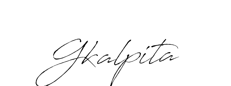 How to make Gkalpita signature? Antro_Vectra is a professional autograph style. Create handwritten signature for Gkalpita name. Gkalpita signature style 6 images and pictures png