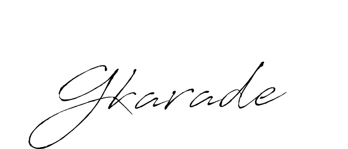 The best way (Antro_Vectra) to make a short signature is to pick only two or three words in your name. The name Gkarade include a total of six letters. For converting this name. Gkarade signature style 6 images and pictures png