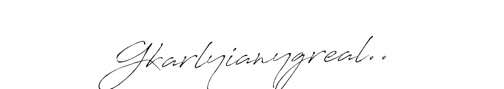 Create a beautiful signature design for name Gkarlyianygreal... With this signature (Antro_Vectra) fonts, you can make a handwritten signature for free. Gkarlyianygreal.. signature style 6 images and pictures png