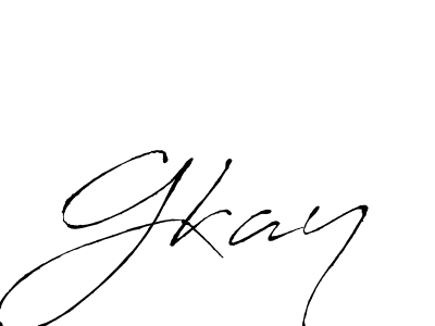 if you are searching for the best signature style for your name Gkay. so please give up your signature search. here we have designed multiple signature styles  using Antro_Vectra. Gkay signature style 6 images and pictures png