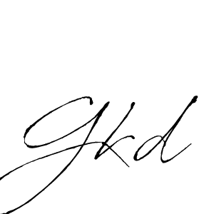 How to make Gkd signature? Antro_Vectra is a professional autograph style. Create handwritten signature for Gkd name. Gkd signature style 6 images and pictures png